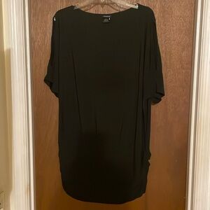 Torrid Cold shoulder V neck ruched sides blouse​​